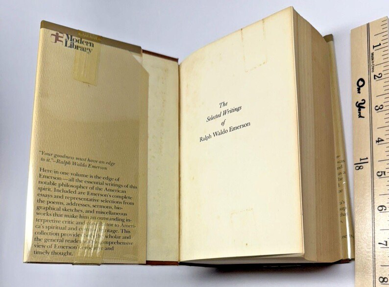 The Selected Writings Ralph Waldo Emerson 1968 Modern Library Hardcover w Jacket image 3