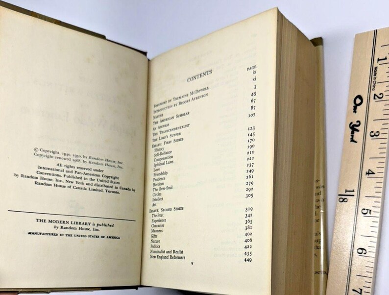 The Selected Writings Ralph Waldo Emerson 1968 Modern Library Hardcover w Jacket image 5