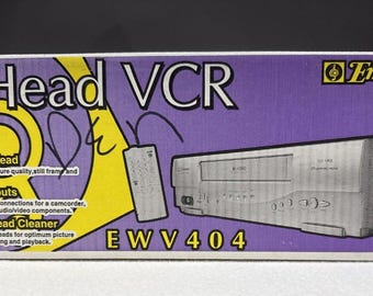 Emerson EWV404 DA-4Head VHS-videorecorder Nieuwe open box voor A/V-ingangen Auto Head Cleaner