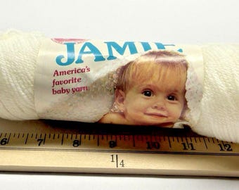 Jamie Baby Yarn White 200 3 Ply Soft Acrylic Knitting Crochet Baby Yarn Skein