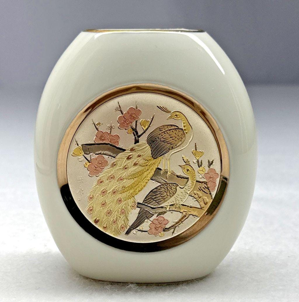 THE ART OF CHOKIN 彫金 花瓶 飾り物 Chokin Art 24kt Gold Vase - Etsy