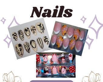 Press on nails handmade