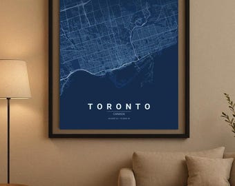 Toronto - Minimalist City Map Digital Download - Modern Line Art Poster