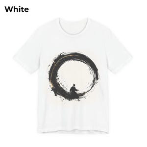 Camiseta Aikido Enso Circle / Camiseta de artes marciales estilo Sumi-e / Arte de pinceladas Zen / Estampado de movimiento Tenkan / Regalo de dojo