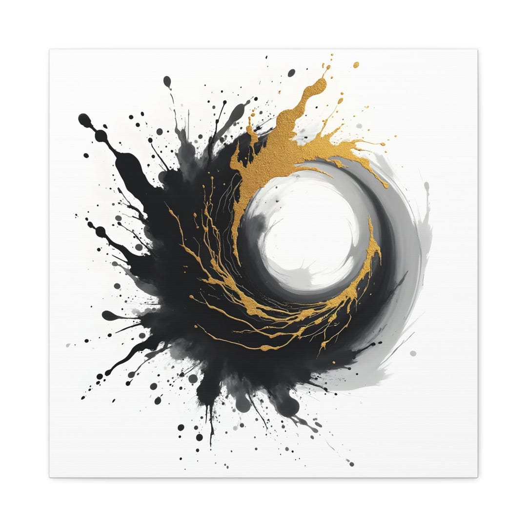 Enso Circle Canvas Print | Zen Wall Art | Japanese Minimalist Decor ...