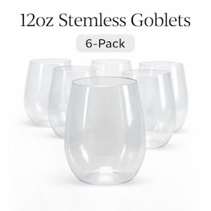 6 Oz Stemless Glass - Etsy