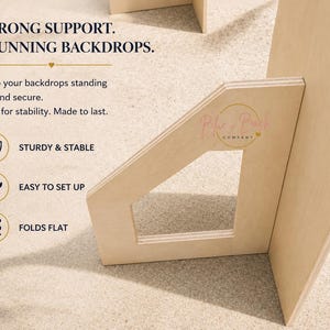 Wood Backdrop Support 2-Leg Set | DIY Event Backdrop Stand | Wedding, Party & Balloon Backdrop Display