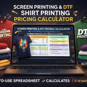 究極のスクリーン印刷価格設定ツール、カスタムショップ価格計算ツール