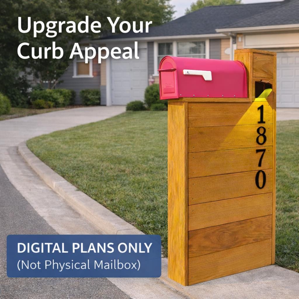 Modern Mailbox Post Plans | DIY Wood Mailbox Build | Step-by-step PDF ...