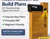Modern Mailbox Post Plans | DIY Wood Mailbox Build | Step-by-Step PDF Download | Beginner Friendly Woodworking Plans | Curb Appeal Upgrade