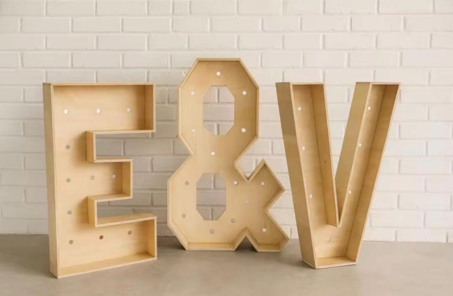 Raw Letters Raw Marquee Letters | DIY Light up Letters | Unfinished Wood Letters ...