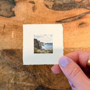 Mini Watercolor Ireland Art Print | Cliffs of Moher | 1x1 Inch Miniature Print