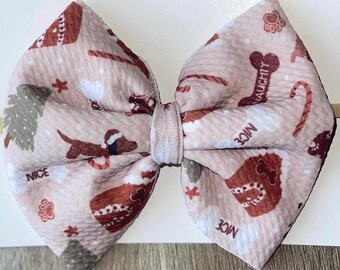 Patas Traviesas y Bonitas - Diadema navideña para bebé, diadema de nailon, lazos elásticos suaves para bebés y niños pequeños, diademas, pinzas, cerditos