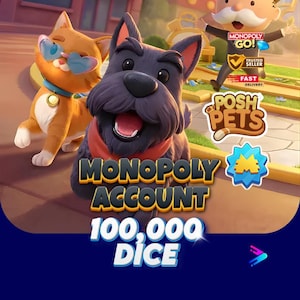 Monopoly GO-Konto 100.000 Würfel | Neuer Account für Fortgeschrittene