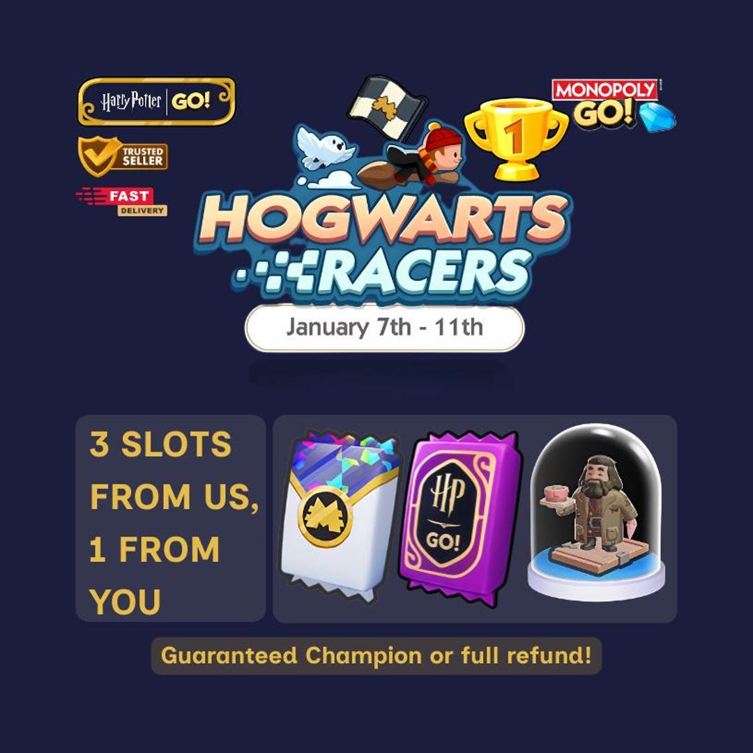 Monopoly GO Hogwarts Racers - Guaranteed Champion or Full Refund - Etsy
