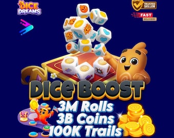 Dice Dreams 3 Million Rolls - Starter Pack | Fast & Safe Delivery (Read Description)