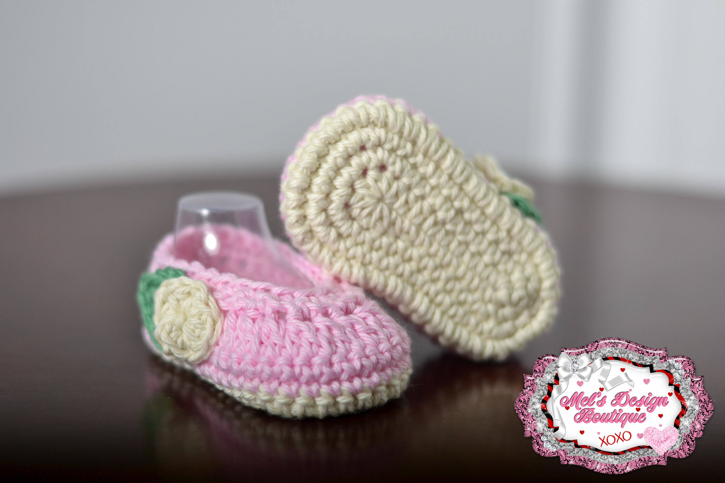 Pink baby booties crib shoes baby girl shoes crochet | Etsy