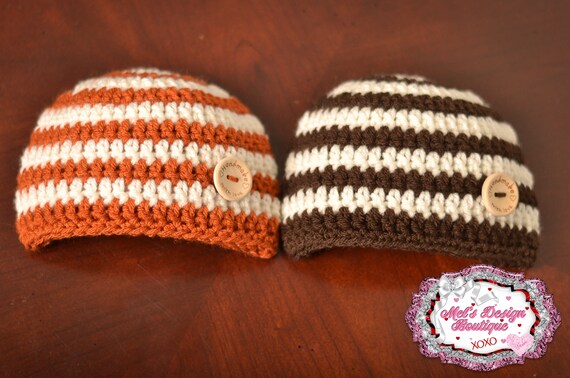 Crochet Twin Boy Hats - Twin Boy Crochet Beanies - Ready to  display picture 1