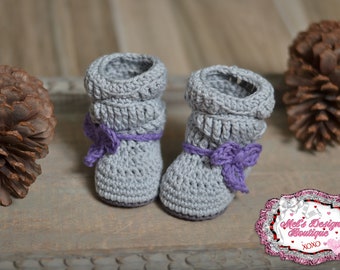crochet baby boots- baby slouch boots - baby girl booties - baby shower gift - 0 3 month boots - crochet baby shoes - - crochet baby boots