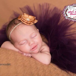 newborn tutu set - purple tutu - gold - newborn photo prop - baby girl tutu - tutu set - baby tutu - newborn tutu - baby girl set