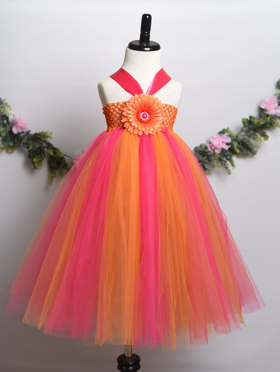 orange tutu dress