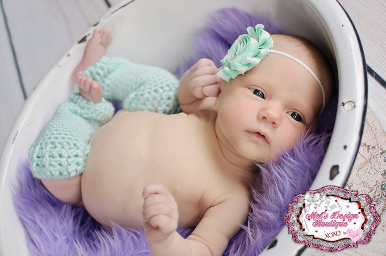 Newborn crochet legwarmers , crochet leg warmers, baby girl leg warmers, crochet baby girl legwarmer and headband set, purple crochet set image 1