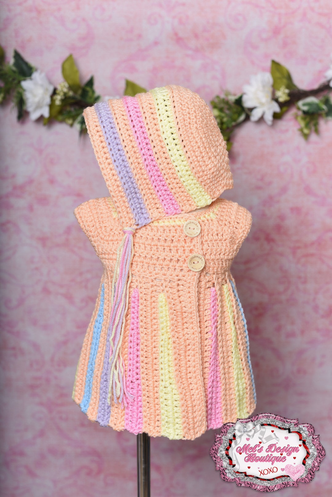 Easter Sweater and Set Hand Crocheted Easter Set for Baby Girls