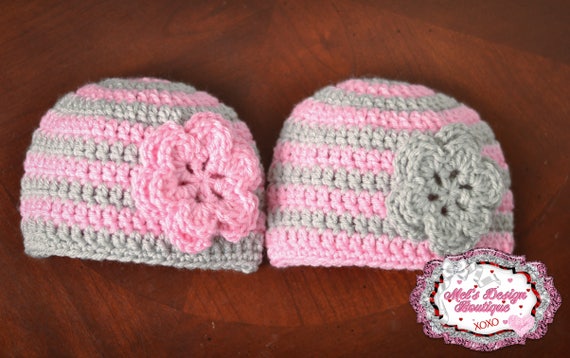 Twin Girl Hats, Twin Girls Flower Hats, Twin Set, Twin  display picture 1