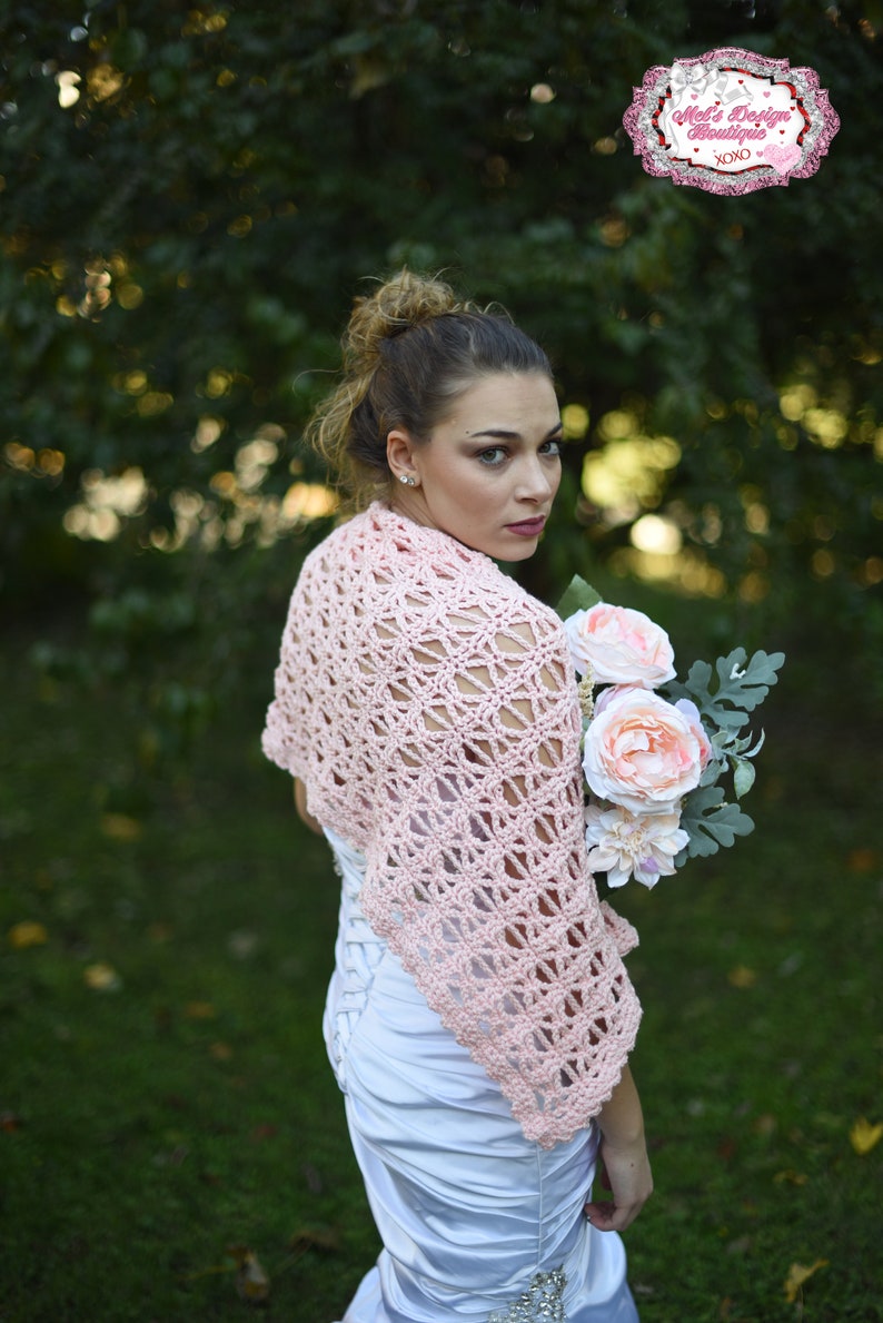 blush bridal shawl