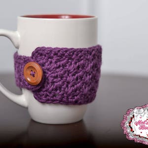 mug cozy, crochet cozy, coffee cozy, tea cozy, cup cozy, cozie, crochet, ready to ship, office gift, mug warmer, cup sleeve, teachers gift image 1