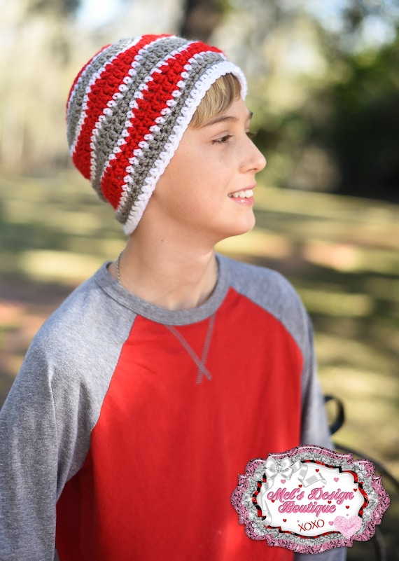 Crochet Brain Waves Beanie Hat Boys 