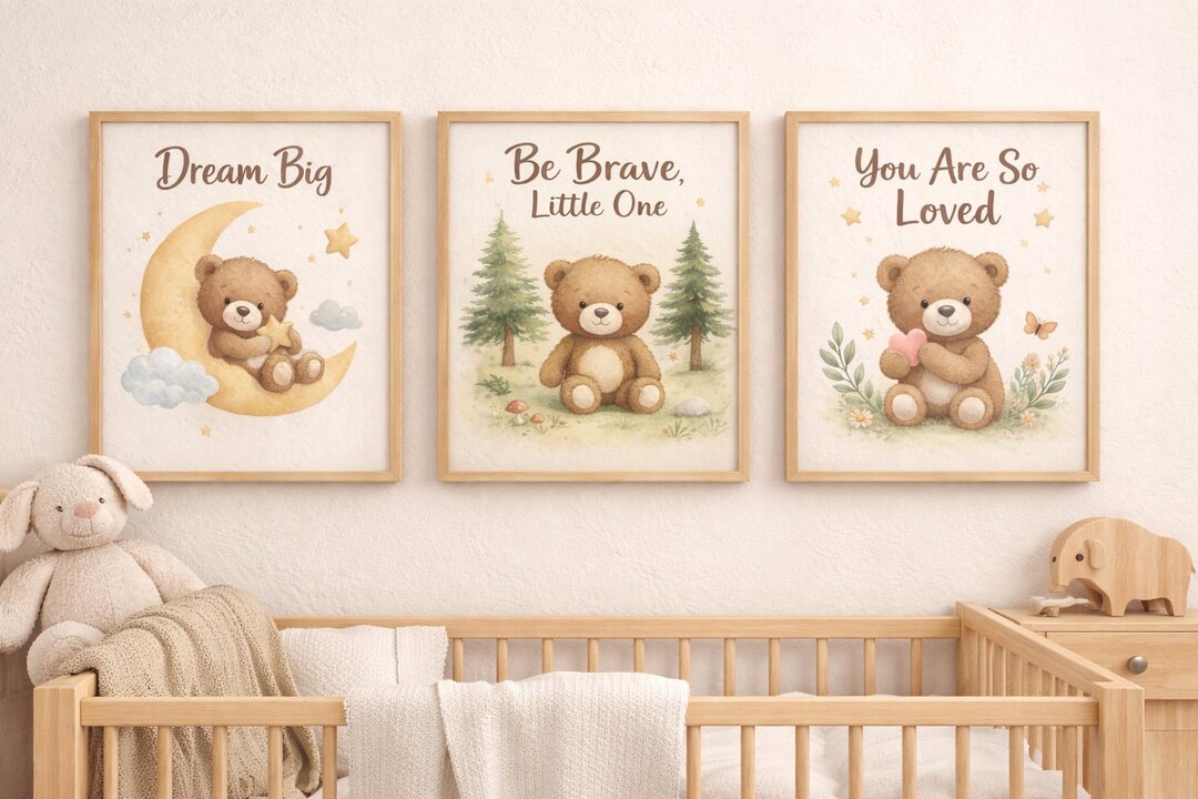 Printable Nursery Wall Art Set - Etsy
