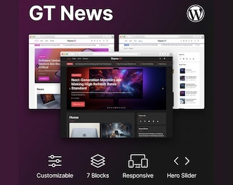 GT News – Plantilla web - Tema de WordPress para noticias