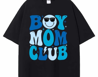 Shirt jongen moeder club, T-shirt Groovy Mama, Moederdagcadeau, retro shirt jongen moeder, moederschapskleding
