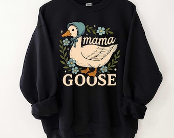 Shirt Mama Goose, grappig moedercadeau, Moederdagshirt, T-shirt schattige gans