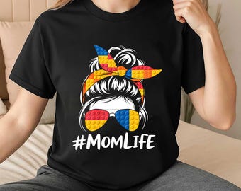 Rommelig knotje bouwsteen moeder leven shirt, meesterbouwer moederdagcadeau T-shirt voor vrouwen