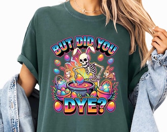 Maar heb je shirt geverfd, shirt skelet paaseieren verven grappig T-shirt konijn skelet