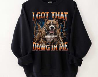 Vintage habe das Kumpel in mir Shirt, Pitbull Hundeliebhaber Sweatshirt, lustiges Meme Grafik T-Shirt, verrücktes Hunde Shirt Geschenk
