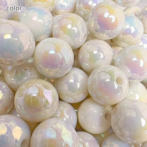 UV-aktive Farbwechsel Regenbogen-Harz-Perlen, 16 mm runde Perlen für Statement-Schmuck 200Stk