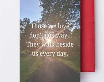 Biglietto di condoglianze / Foto della passeggiata nella natura, Ricordo (download digitale PDF 5x7)