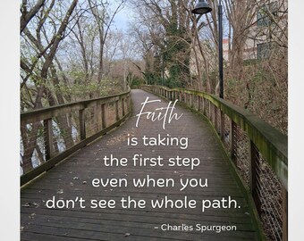 Faith Walk Wall Art – Citazione cristiana ispiratrice stampabile / 8x10, 11x14, 16x20 – Download digitale delle Scritture