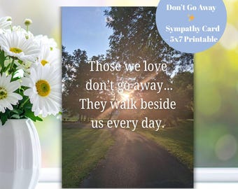 Sympathy Card Printable | In Loving Memory Nature Card | Loss of Loved One | 5x7 Instant Download