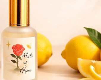 Bruma para amantes del limón — Aceite esencial de limón / Espray corporal y ambiental con aroma cítrico fresco / Fragancia revitalizante