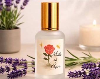 Bruma relajante de lavanda — Aceite esencial puro de lavanda / Spray corporal y ambiental relajante / Aromaterapia calmante