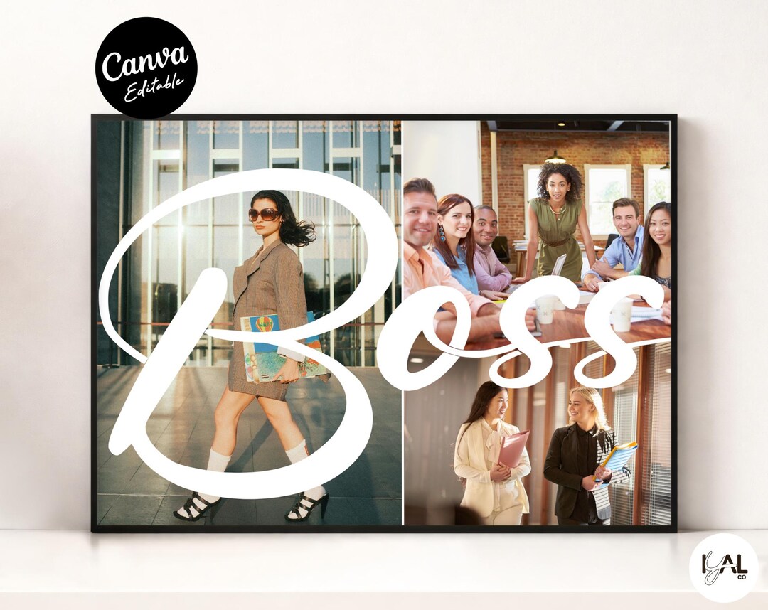 Collage Ropa Boss Boss Photo Collage – Minimal 3-photo Canva Template, Modern Boss Gift ...