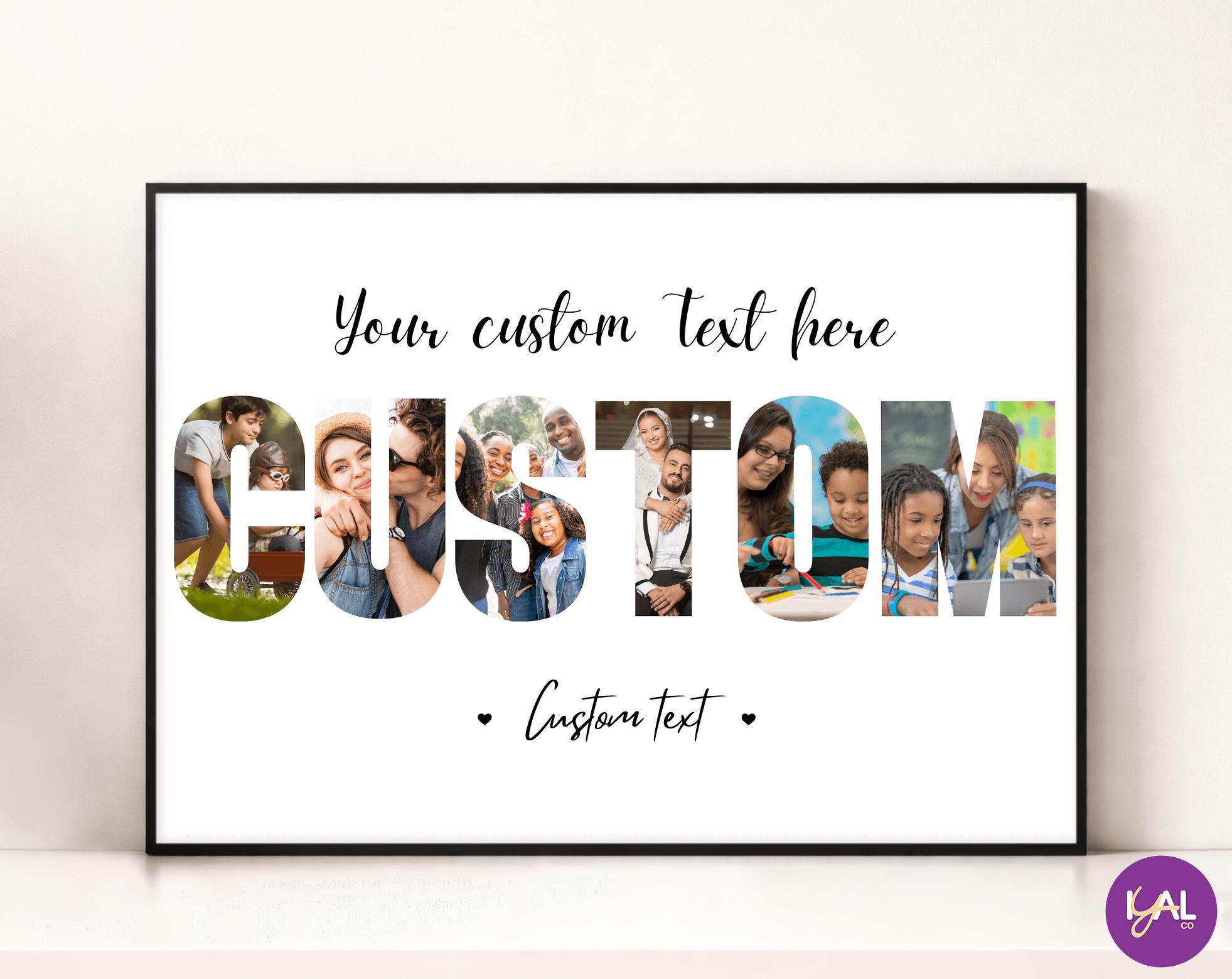 Custom Photo Letter Collage | Editable Canva Template Made to Order ...