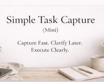 Notion Task Capture Template | Brain Dump, Productivity Dashboard (Digital Download)