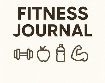 Minimal Fitness Notion Template, Workout Planner (Digital Download)