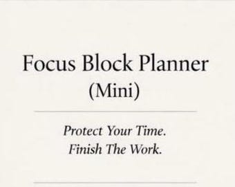 Focus Block Planner Notion Template | Deep Work, Distraction Tracker (Digital Download)