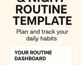 Notion Morning & Night Routine Template | Habit Tracker (Digital Download)
